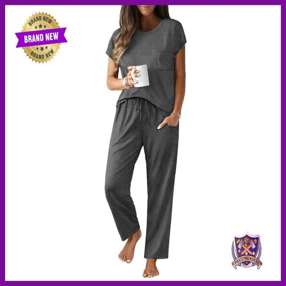 Other - Soft Cap Sleeve Pajama Set with Pockets, Comfy Lounge Wear S-XXL